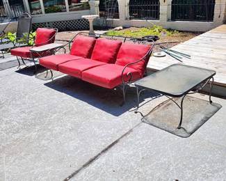 Wrought iron patio set 5 pieces