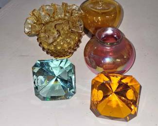5 piece art glass