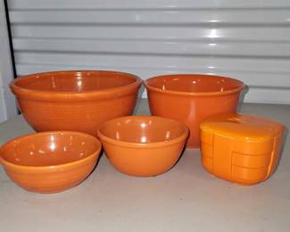 5 piece orange kitchen ware