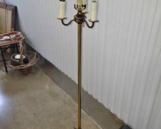 Floor 3 arm brass lamp