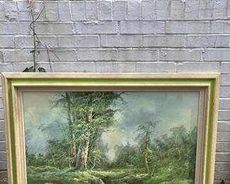 Misty Forest Original Oil Painting 