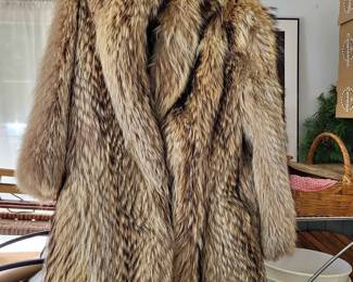 Authentic Racoon trench coat