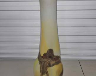 Glass floor vase