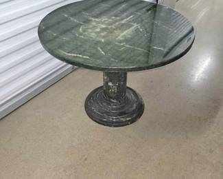 Green marble cocktail table  very heavy