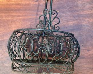 wrought iron basket