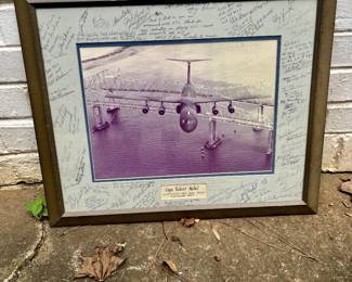 Lockheed C-141 Starlifter w/ Signatures Framed