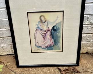 Dali's " Beatrice Resolves Dante's Doubts " , Framed