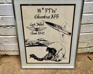 Pilot Training, 14th FTW Momento , Framed