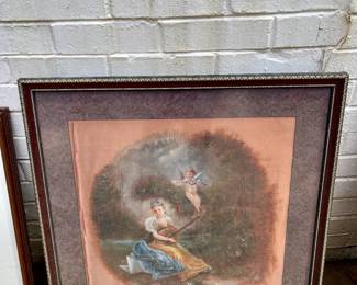 Francois Boucher's " Allegory of Painting " Print, Framed