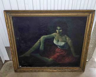 Oil painting of a woman