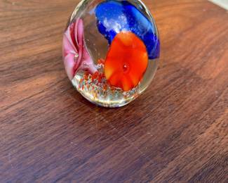 Hand Blown Floral Globe