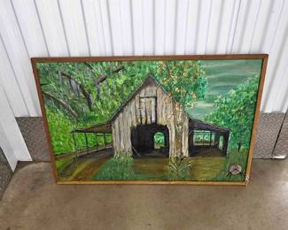 GREEN FARM HOUSE PAINTING