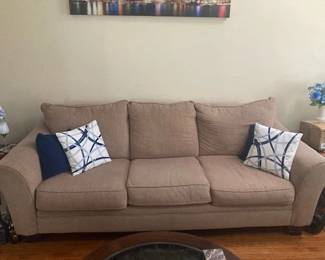 Sofa with throw pillows