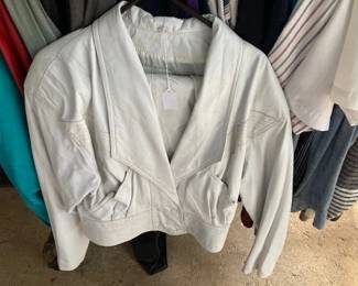 Leather white outfit