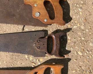 Vintage Wood Handled Saws
