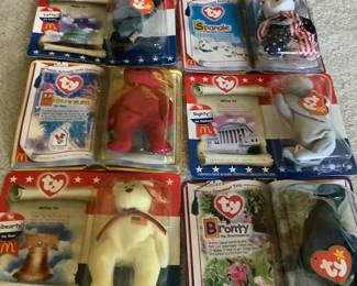 vintage beanie babies in packages