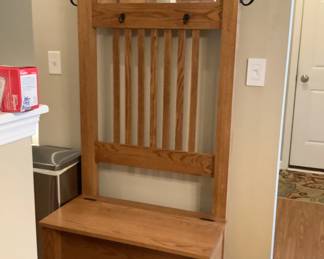 Amish Hall Tree With Storage