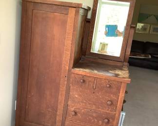 Antique Wardrobe w/mirror
