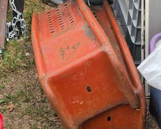 Orange metal car ramps