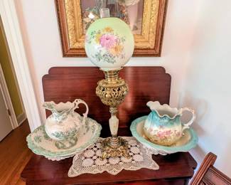 Gone with the Wind lamps, porcelain 