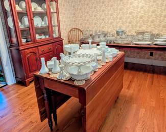 2 dining tables, china cabinet 