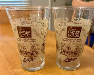 Vintage Chick-fil-A Dwarf House Coca-Cola Glasses – Pair