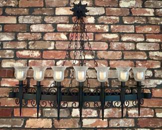 Hanging Wrought Iron Fireplace Candelabra