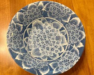 Blue & White Hydrangea Decorative Bowl