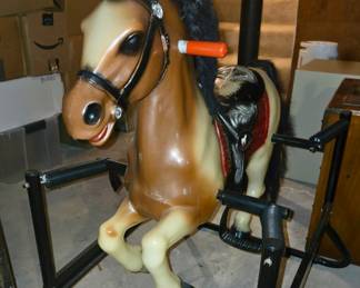 Vintage Spring-Mounted Bouncing Riding Horse