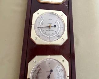 Vintage 3-Instrument Wall Weather Station