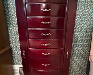 Traditional Cherry Jewelry Armoire