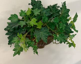 Pair of Faux Ivy Wall Planters