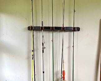Collection of Vintage Fishing Rods & Reels