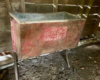 Vintage Coca-Cola Galvanized Metal Cooler / Ice Chest