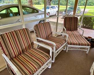vintage wrought/aluminum patio seating group