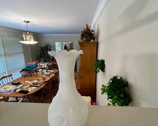 Vintage White Milk Glass Bud Vase