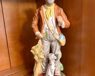 Vintage Porcelain Hunter with Dog Figurine