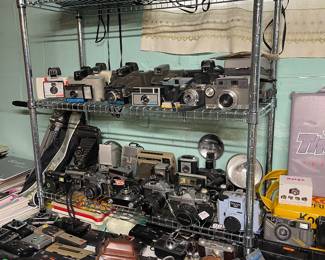 massive amount of vintage cameras