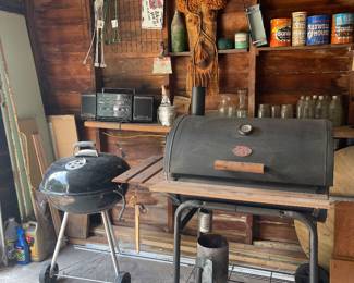 charcoal grills and misc garage items