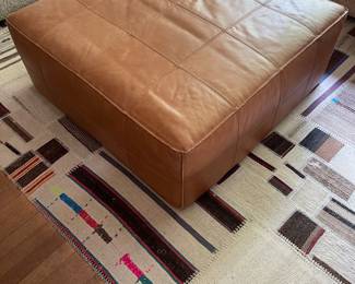 large leather ottoman