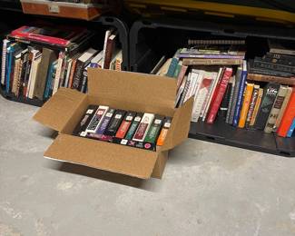 tons of books both vintage and modern