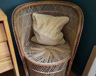 rattan barrel chair