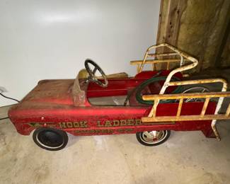 fire truck pedal car with instruction sheet