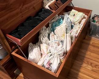 Cedar chest linens