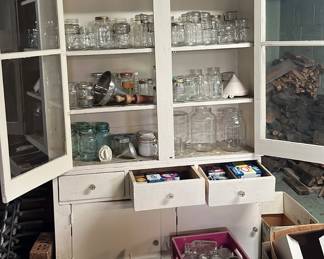 Jelly cupboard, canning supplies