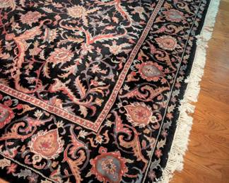 Traditional Oriental Area Rug Persian-Style Floral Vine