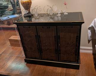 Drexel Chinoiserie Dry Bar, Waterford Ornaments