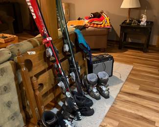 Skiis/boots/poles $20 each; Fender amp $50