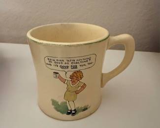 Vintage 1930s Little Orphan Annie Ovaltine Mug