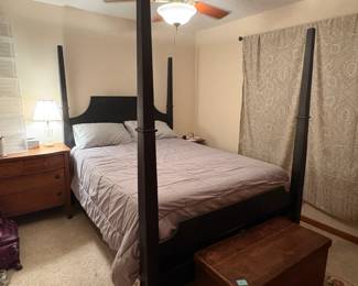Four Poster Queen Bed Frame, Headboard and Footboard